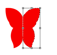 用ps钢笔工具+复制粘贴的方法画一个大红色的蝴蝶