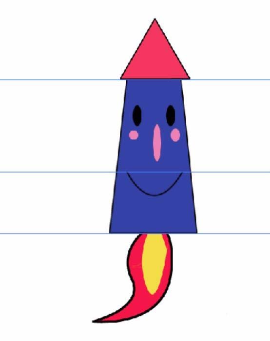 PS怎么设计一个微笑火箭表情?ps制作表情包教程