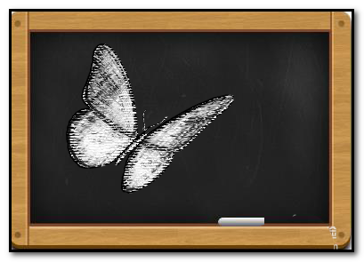 PS蝴蝶照片转换为粉笔画效果教程