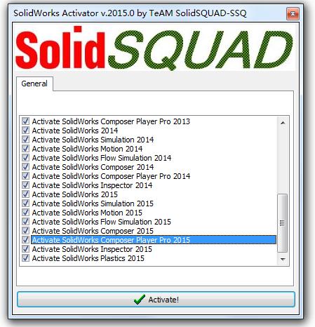 SolidWorks2015注册机 32/64位,附序列号