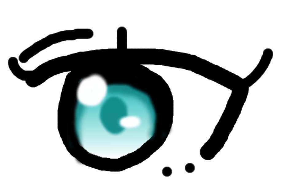 ps怎么手绘一个画动漫眼睛?
