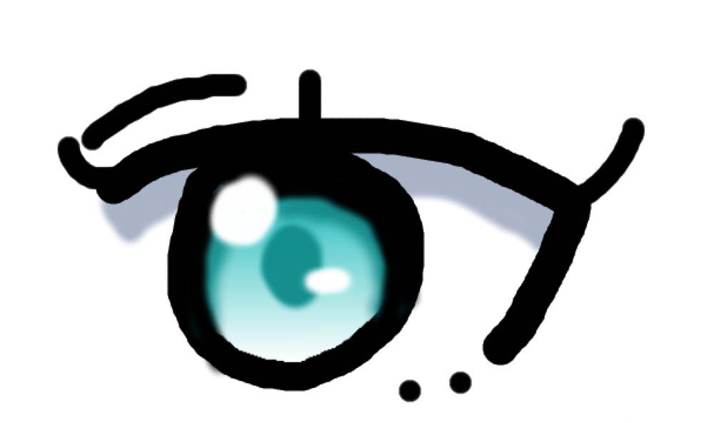 ps怎么手绘一个画动漫眼睛?