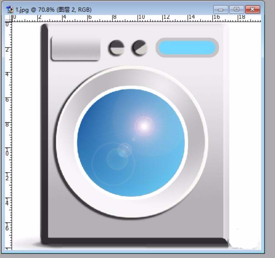 PS怎么画一台矢量的洗衣机图形?