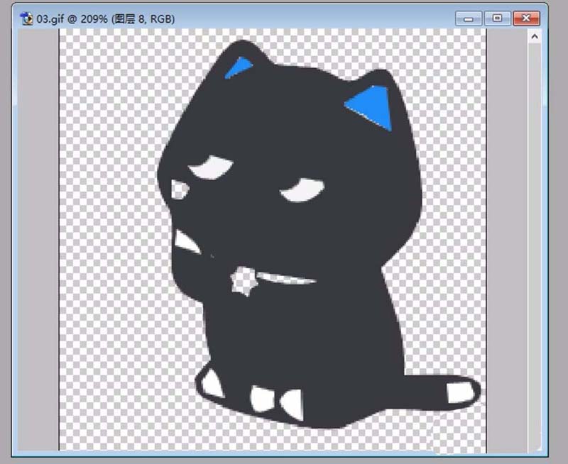 PS怎么画一个可爱的小黑猫?