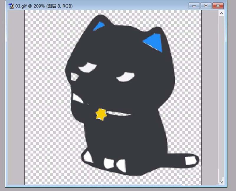 PS怎么画一个可爱的小黑猫?