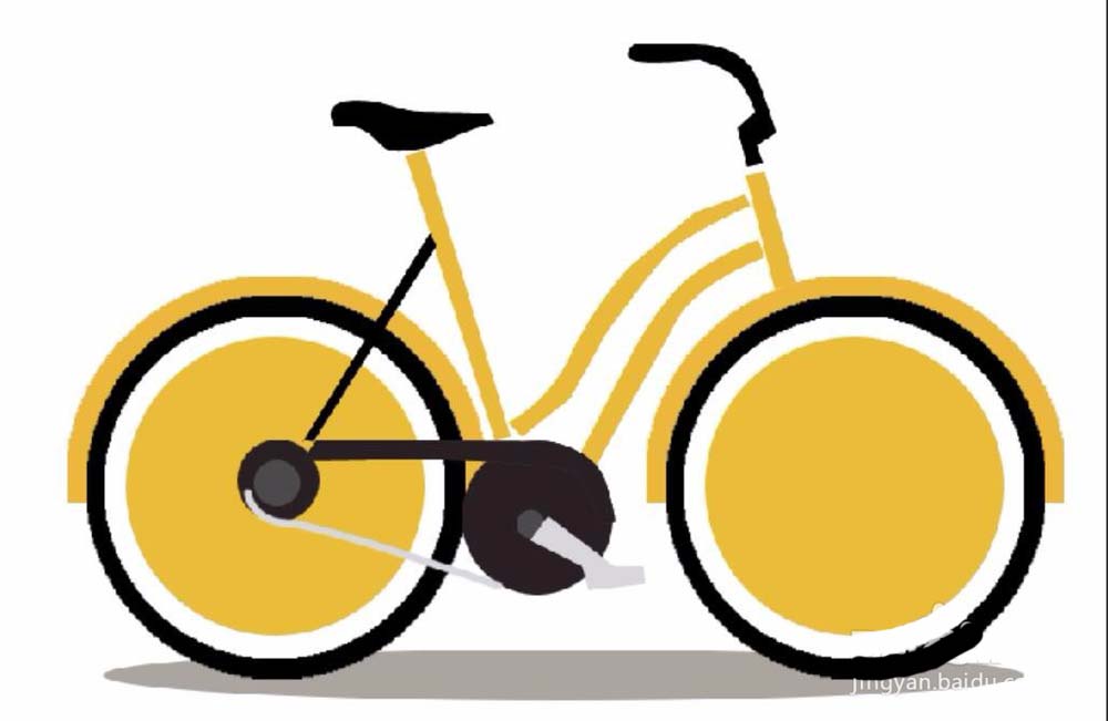 PS怎么画黄色自行车? ps画小黄车的教程