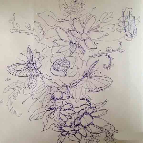 如何绘制花卉团背景?用PS绘制华丽的花卉图案背景教程